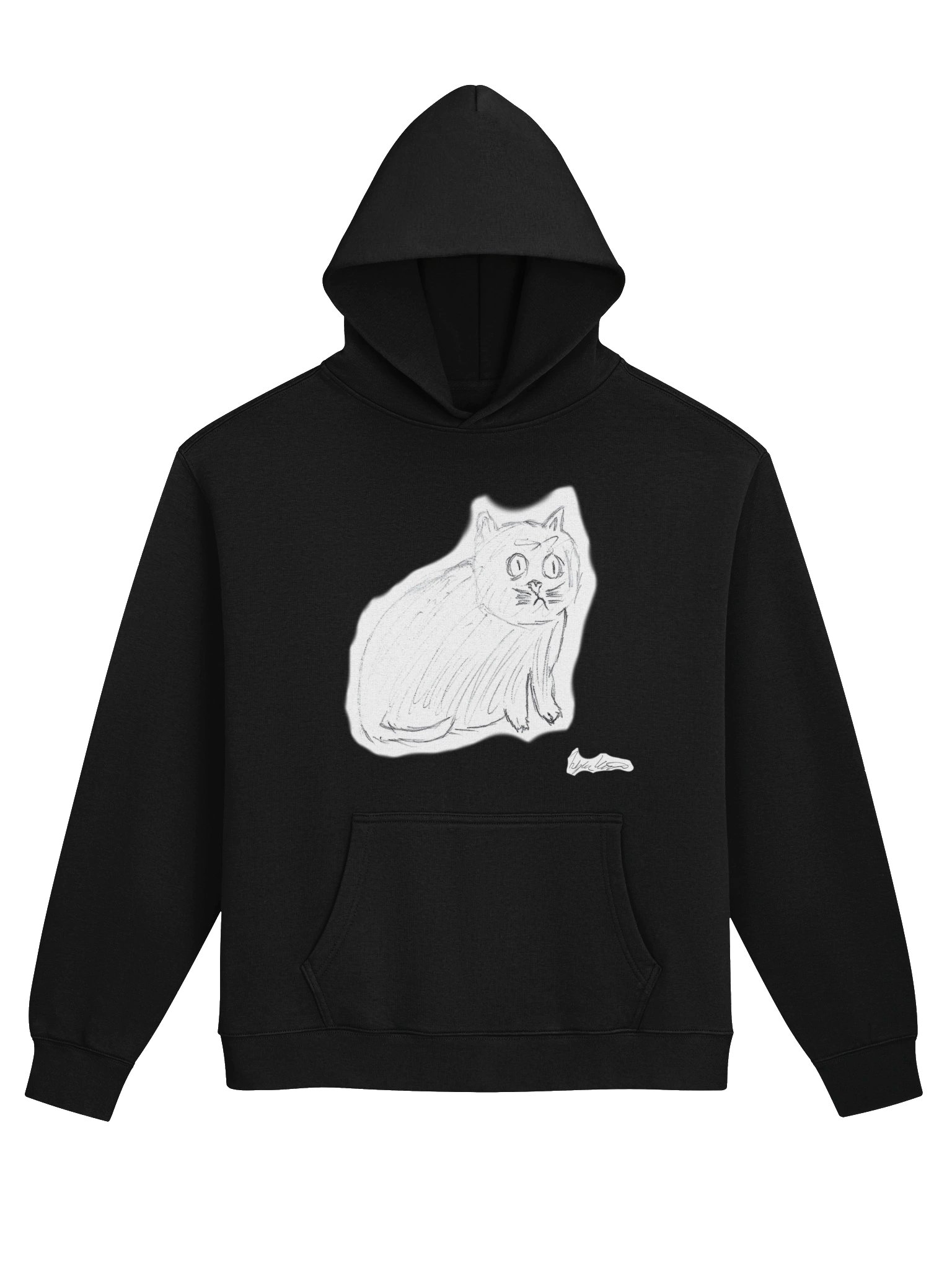 Sketch CPTSD Cat Premium Relaxed Hoodie by Lucky! product image (5)