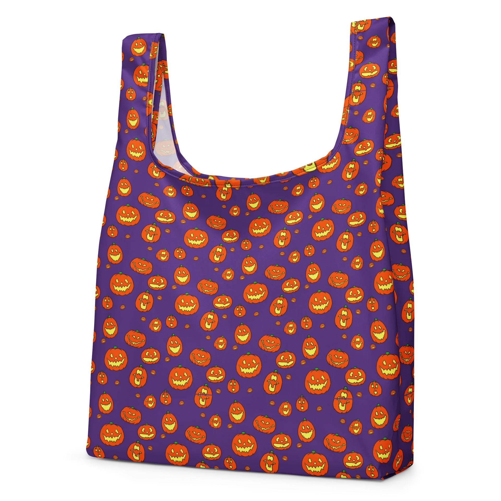 Vintage Pumpkin Reusable Shopping Bag - Purple product image (2)