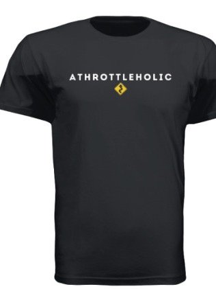 Athrottleholic Curves Ahead Road Sign Tee product image (1)