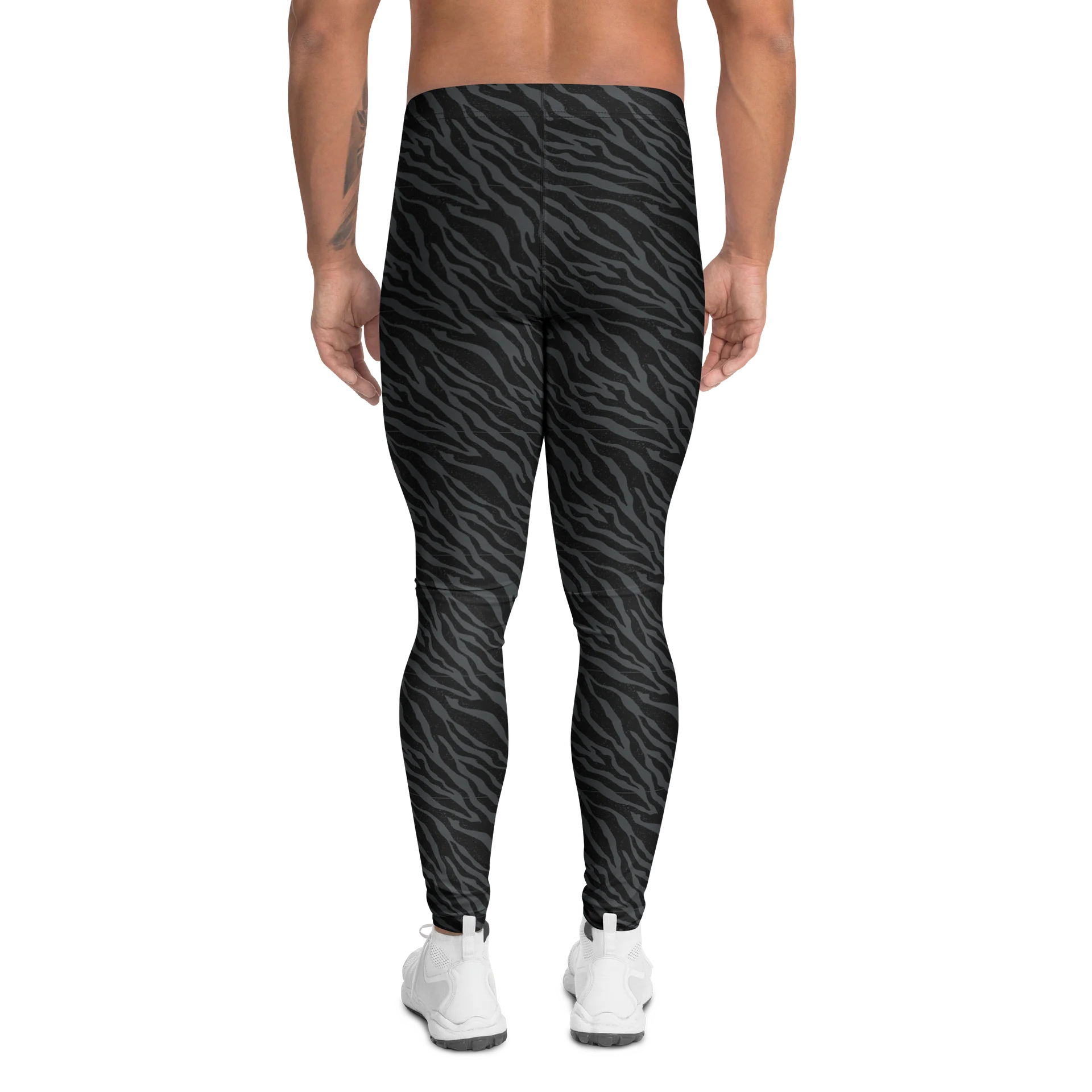 Comfortable Men's Leggings with Bold Black Animal Print product image (2)