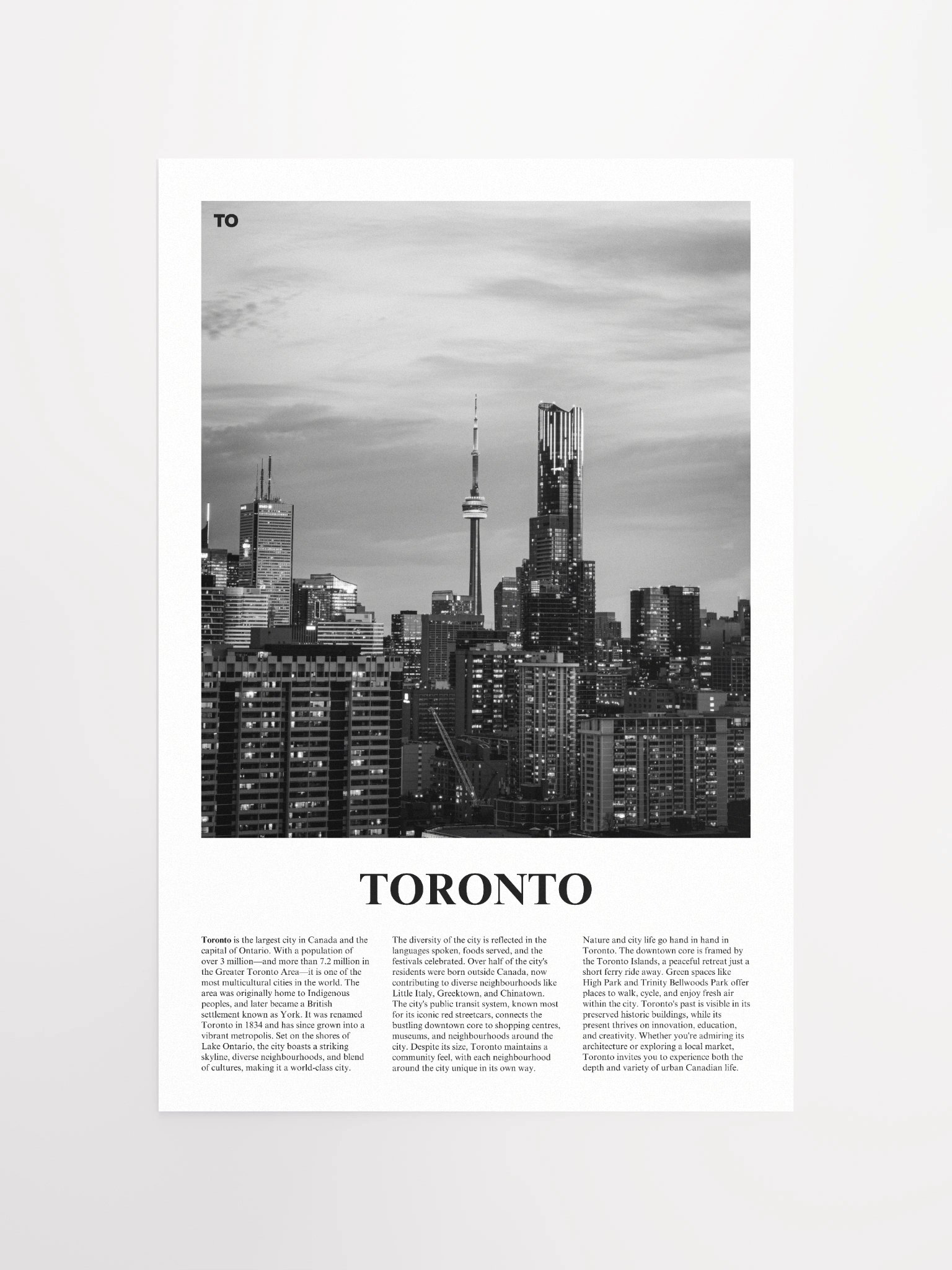 Toronto 03 Newspaper Poster product image (5)