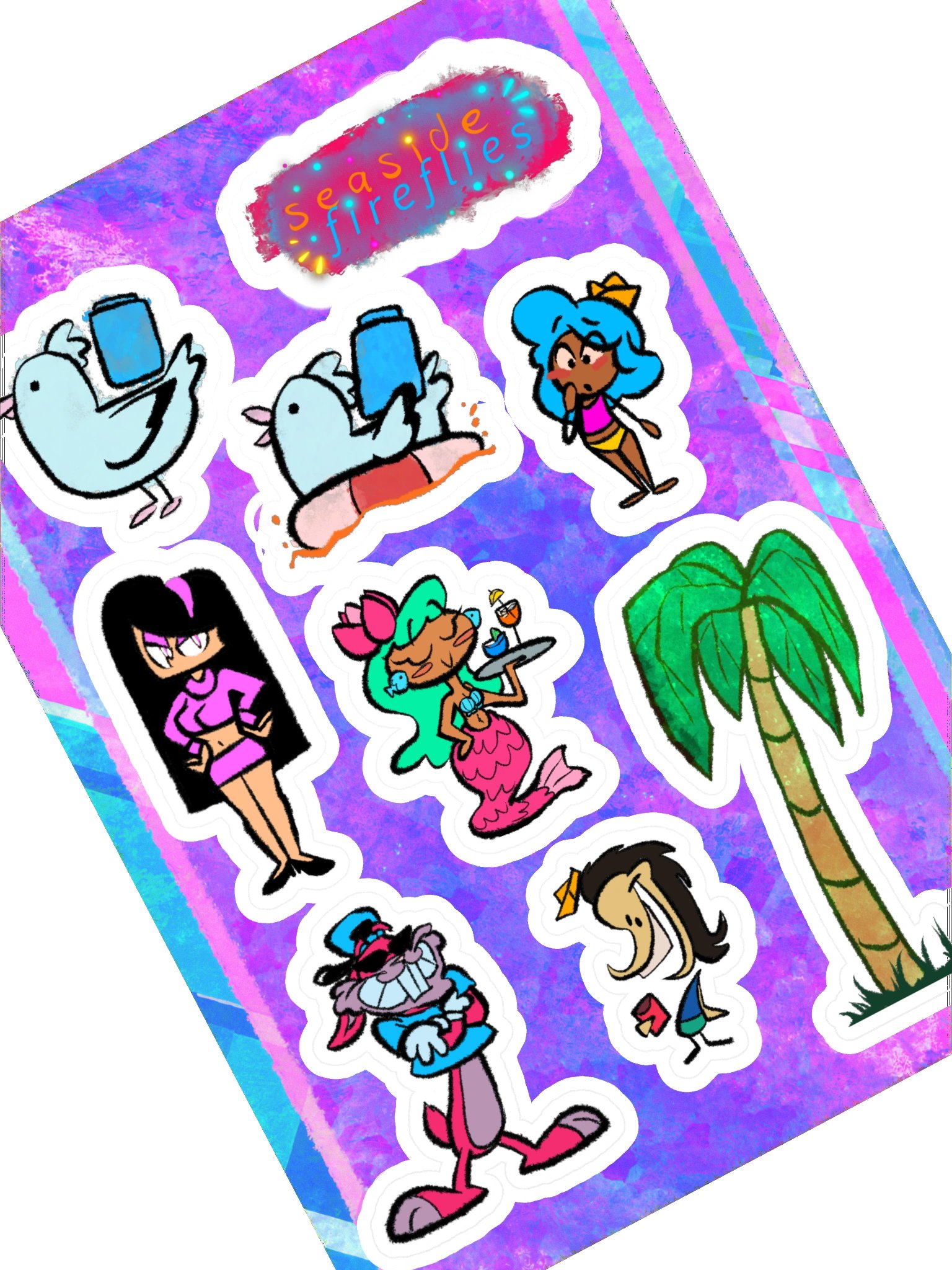 Seaside Fireflies Sticker Sheet product image (1)