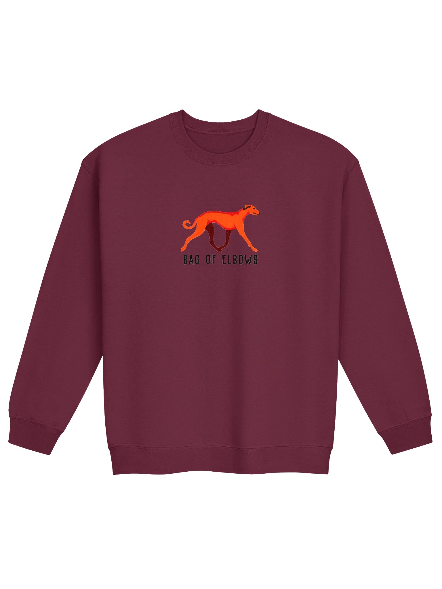 Bag of Elbows Sweatshirt(Embroidered) of a Sloughi(Red) product image (4)