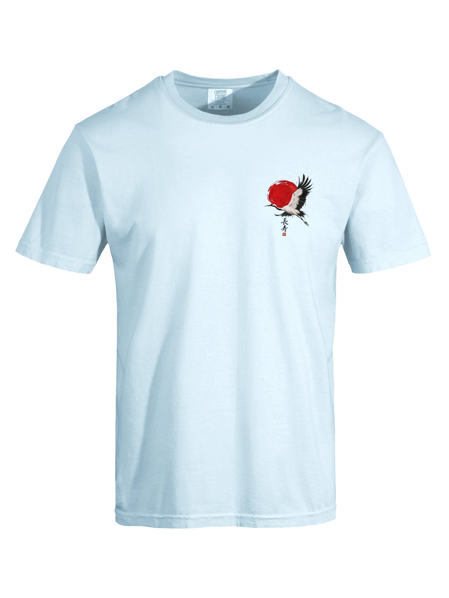 Japanese Crane & Cherry Blossom Double-Sided T-Shirt | Japanese Aesthetic Graphic Tee product image (6)