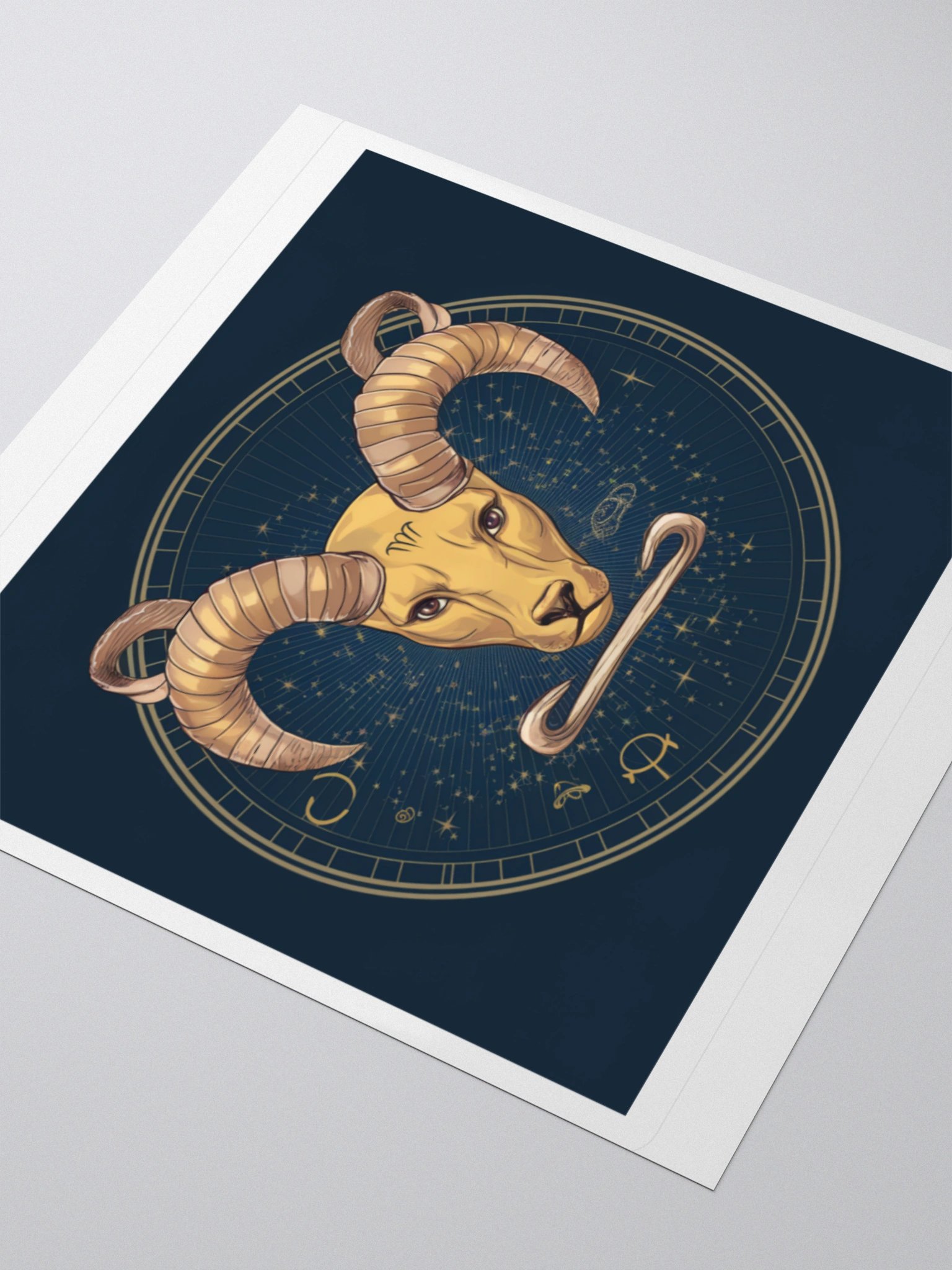 Exclusive Aries Ram Head Vinyl Sticker - Unique Zodiac Art product image (8)