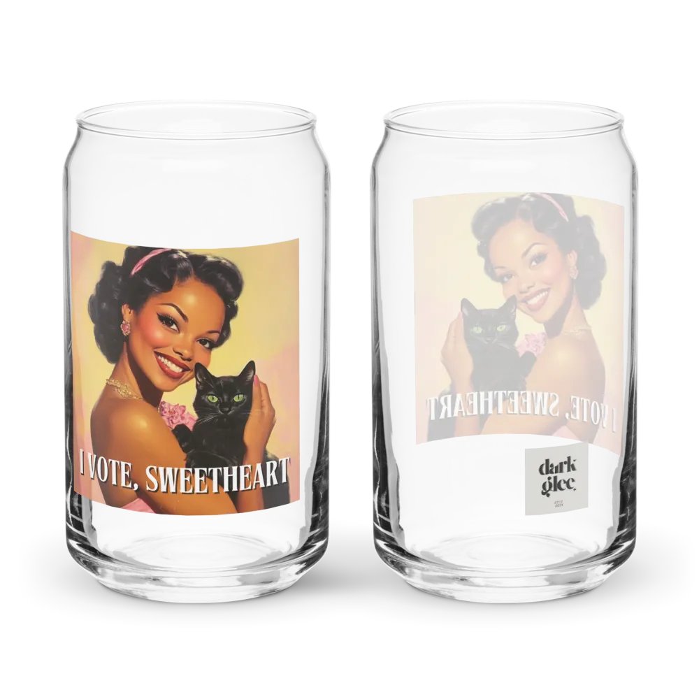 I Vote Sweetheart 2 Can-Shaped Glass product image (5)
