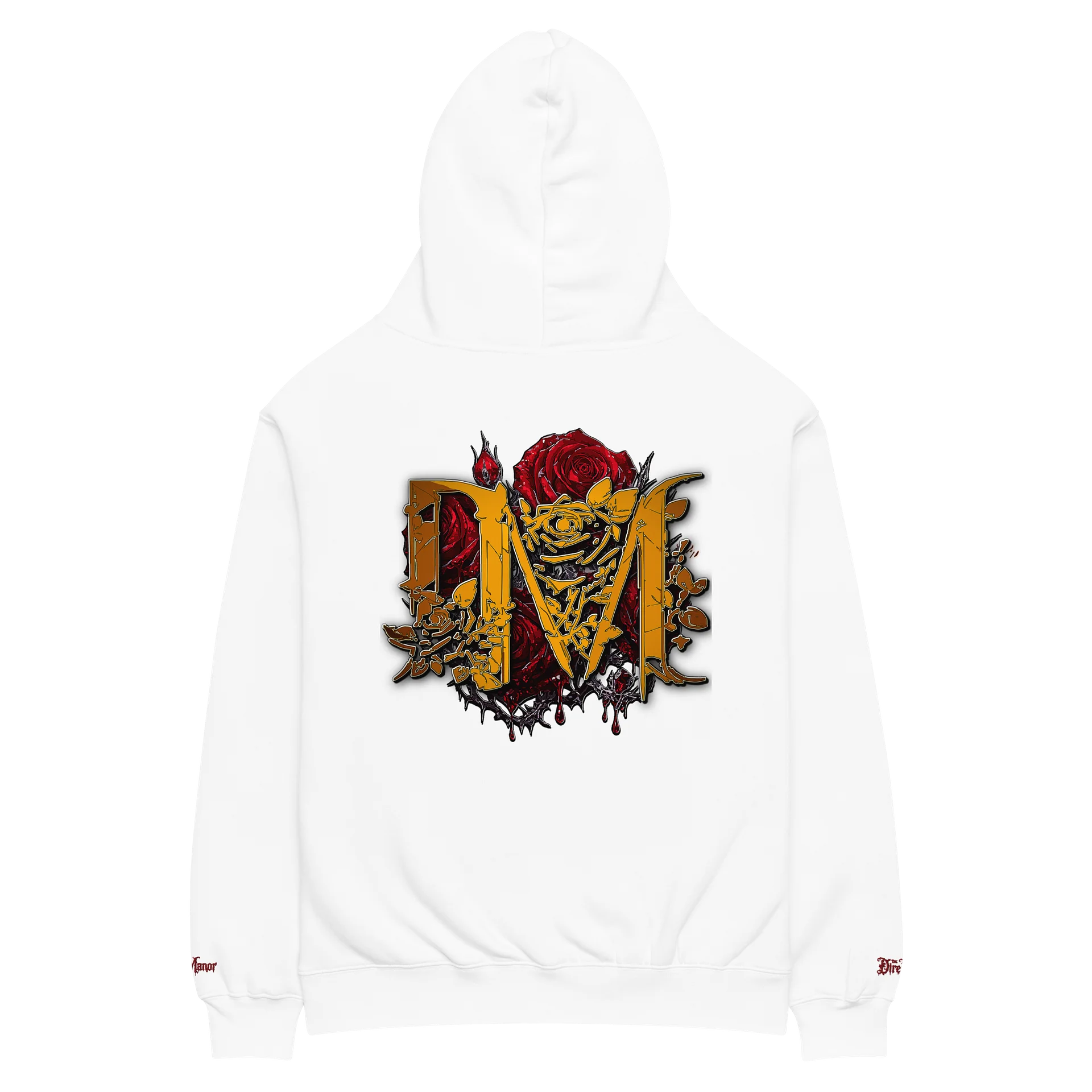 Official Dire Manor White N Red Embordered Hoodie product image (6)