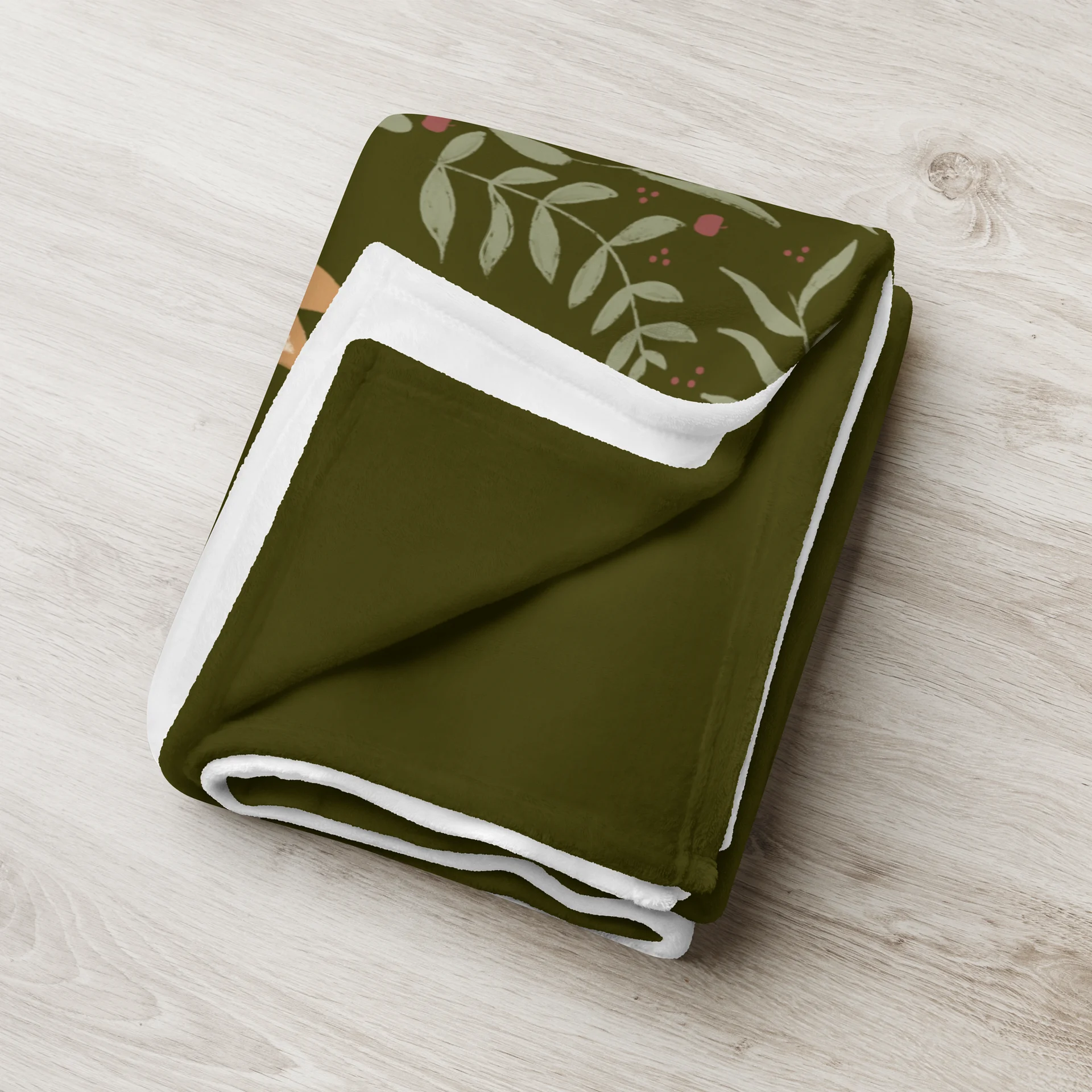 WOODLAND FOX AND FERNS FLEECE BLANKET IN THREE SIZES product image (5)