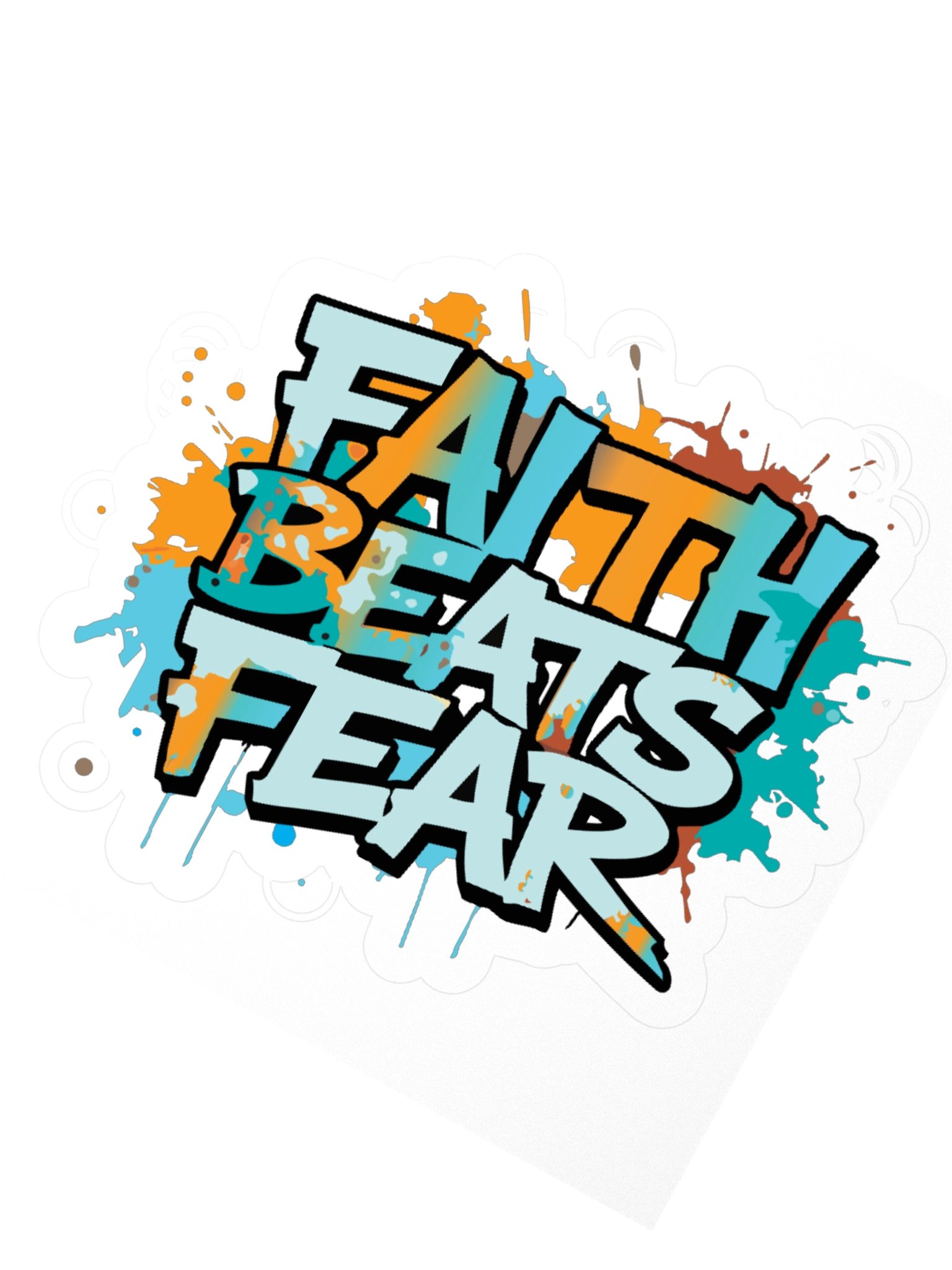 Faith Beats Fear Vinyl Sticker product image (2)