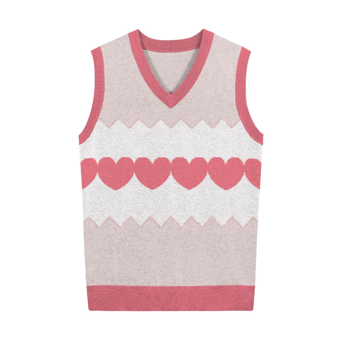 Line of Hearts Knitted Vest product image (1)