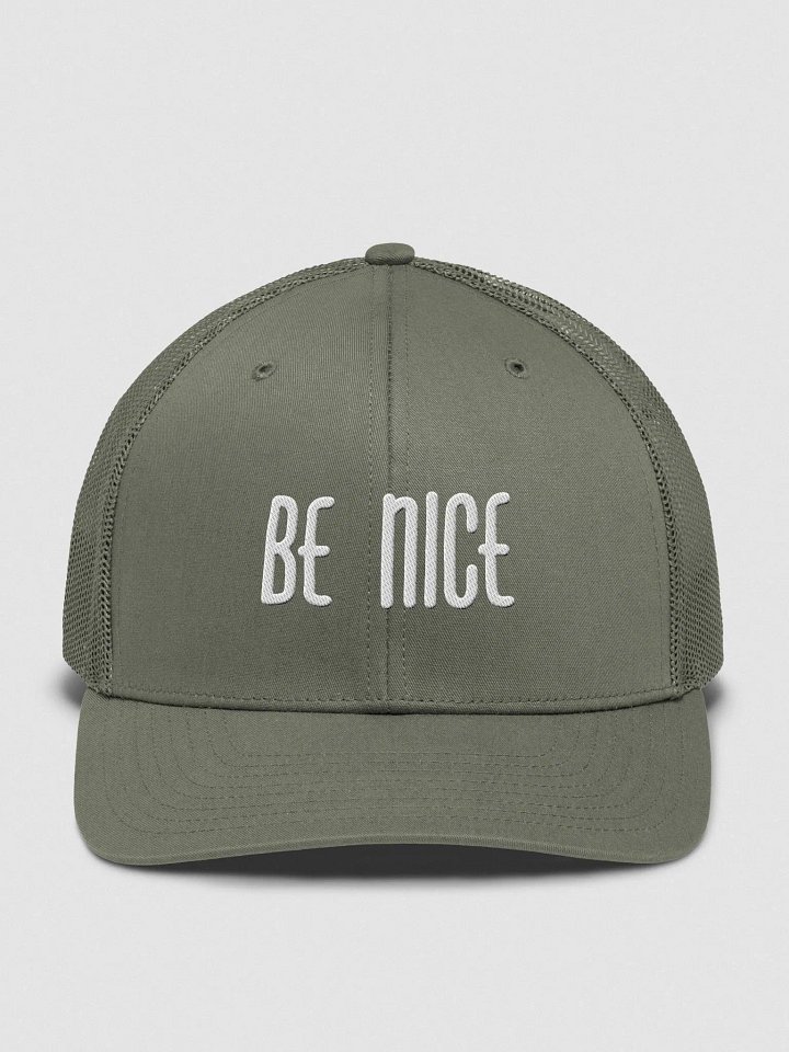 BE NICE Basics Embroidered Trucker Hat product image (1)