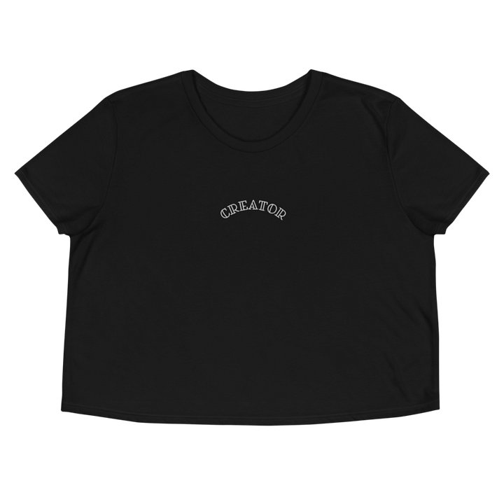 The Mini Embroidery - Black Crop Tee product image (1)
