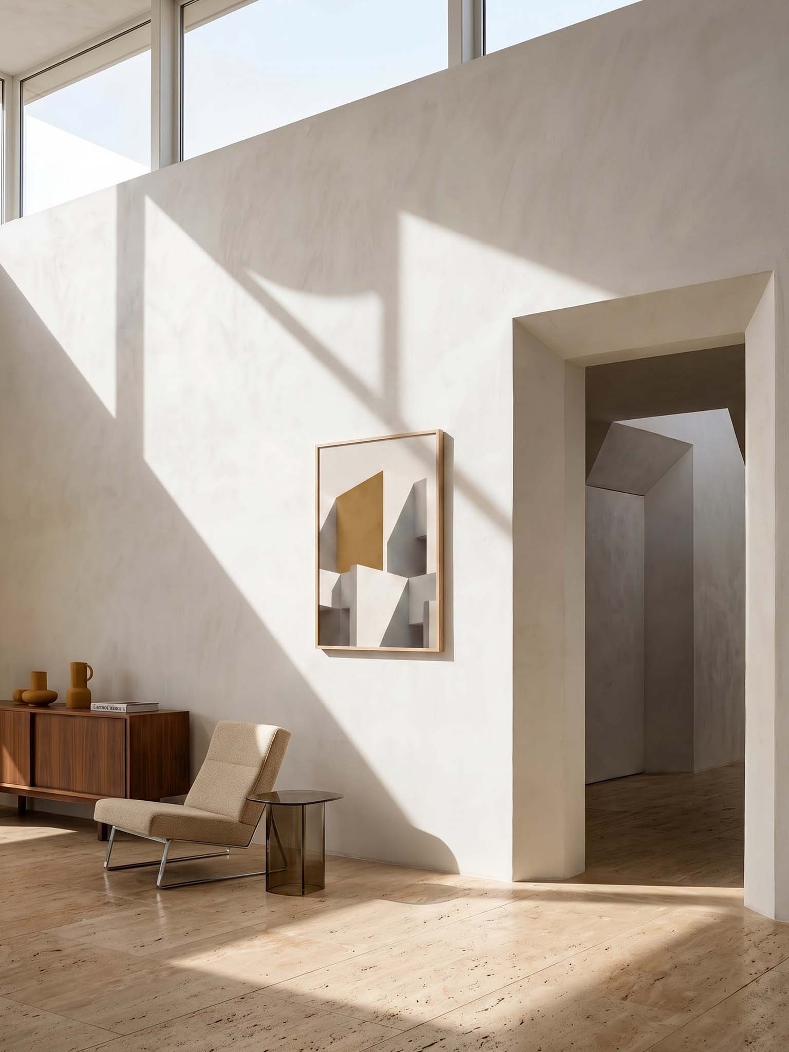 Ochre Plane - Minimalist Geometric Architecture Wall Art product image (61)