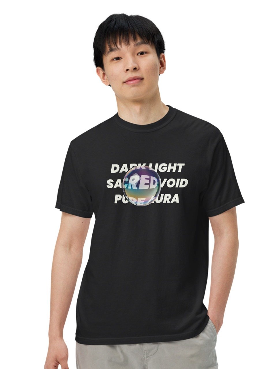 Dark Light Sacred Void Pure Aura Comfort Colors 1717 Unisex Heavyweight T-shirt product image (2)