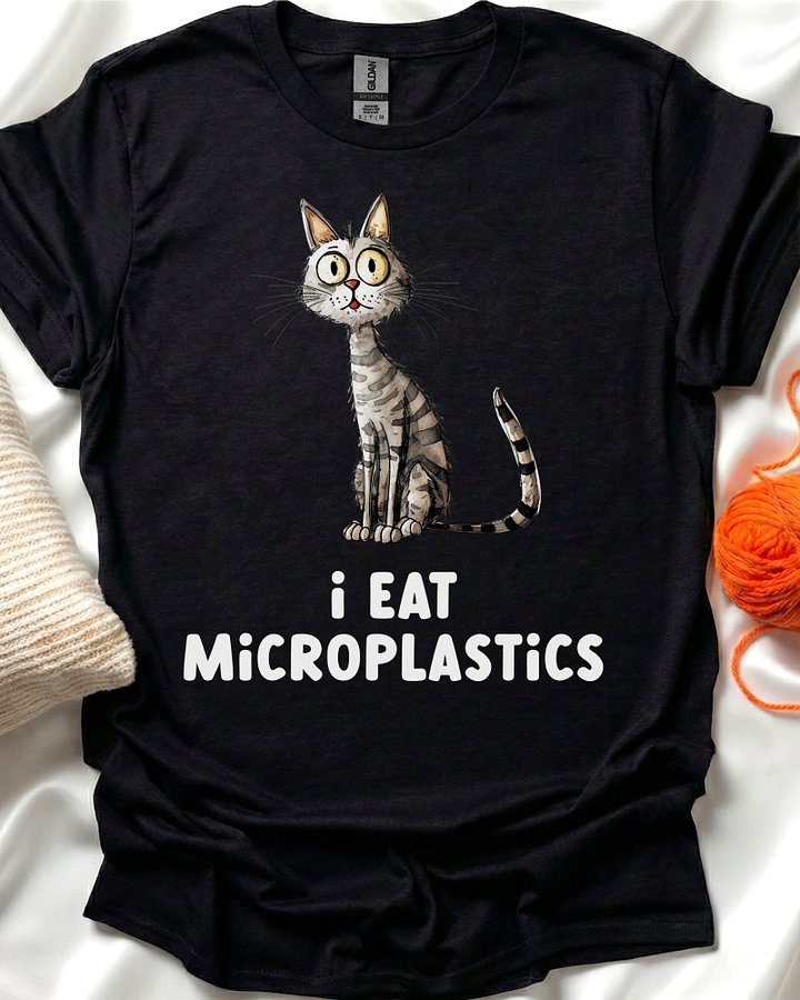 I Eat Microplastics Cat T-Shirt product image (1)
