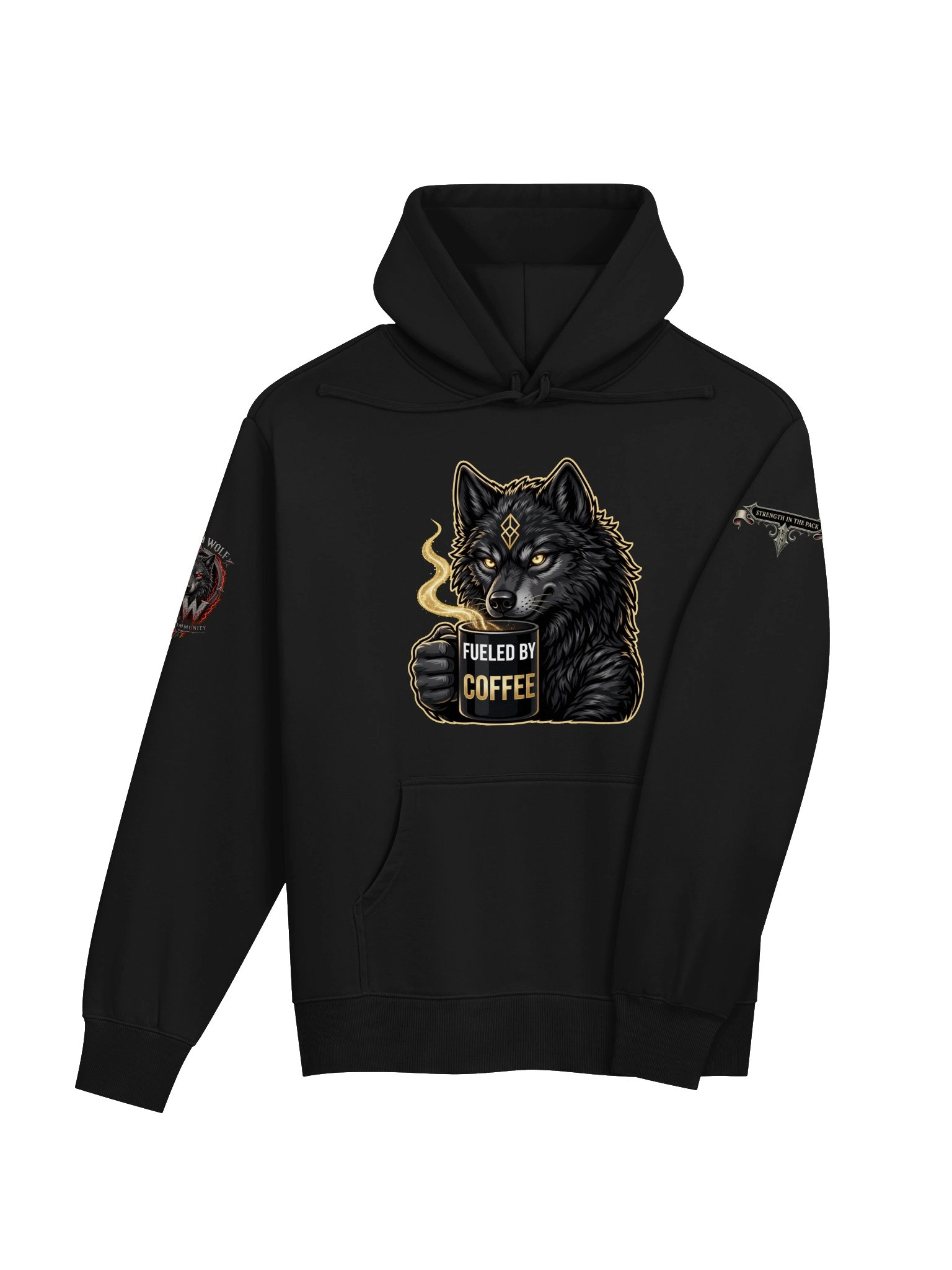 Fueled by Coffee Wolf Hoodie product image (18)