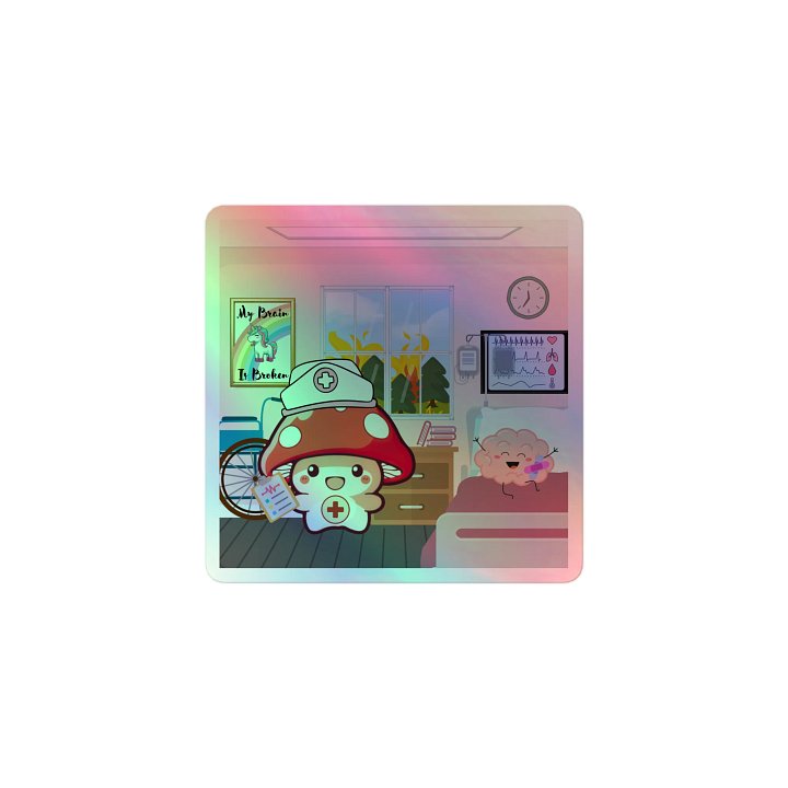 My Brain Is Broken | Holo Sticker product image (1)