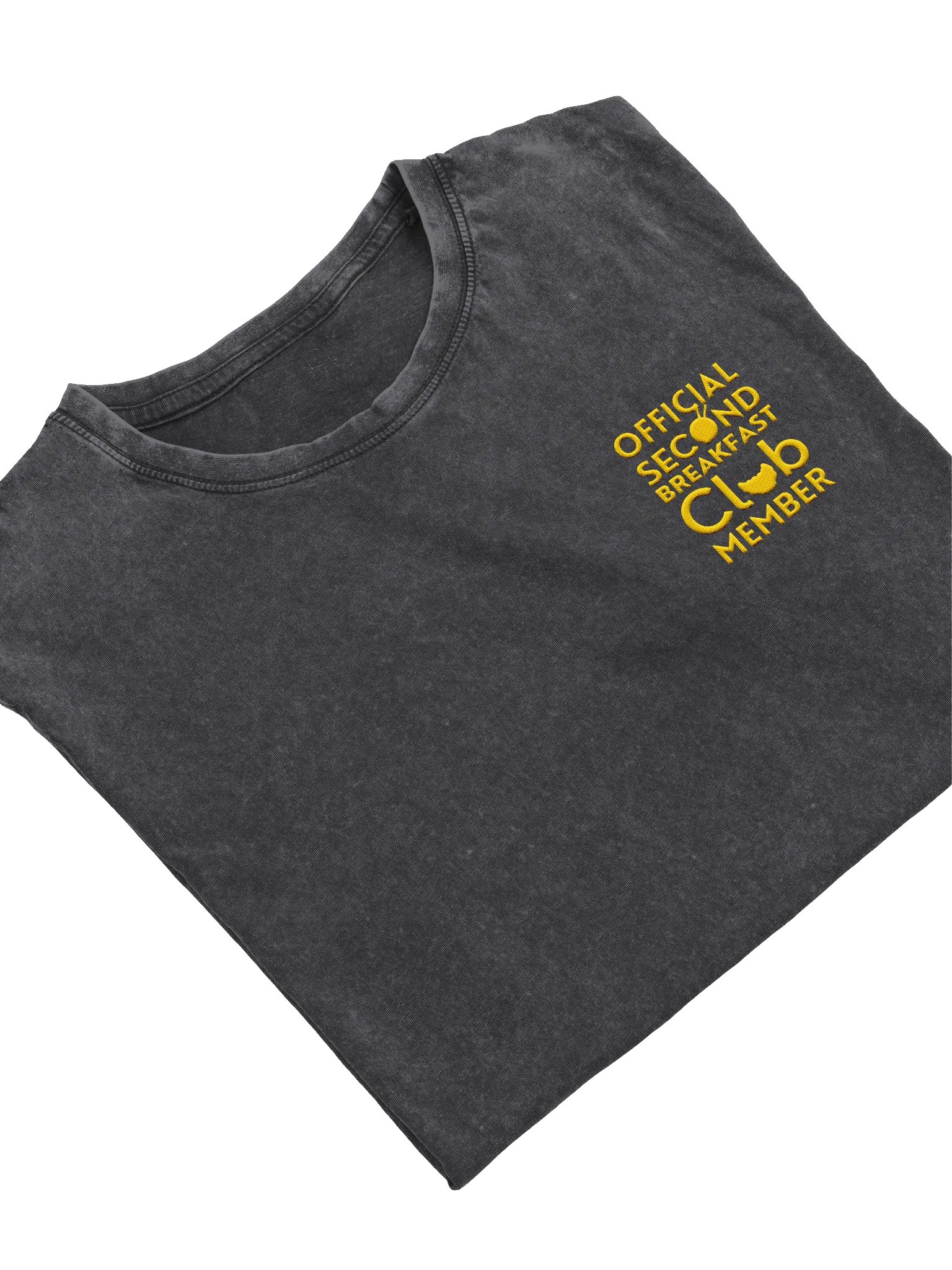 Embroidered Club Member Denim Grey T-Shirt product image (2)