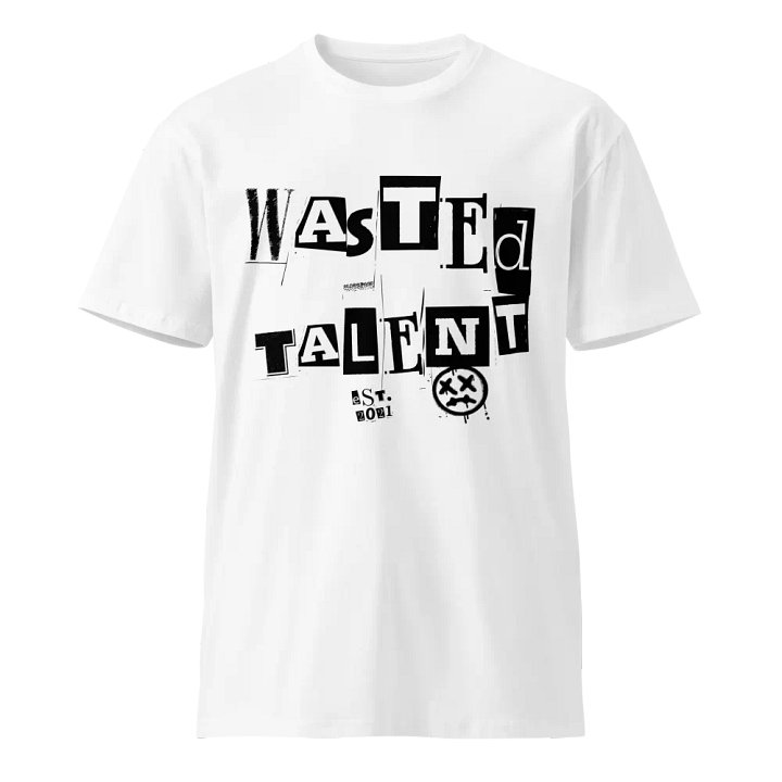 WASTED TALENT EST. T-SHIRT white product image (1)