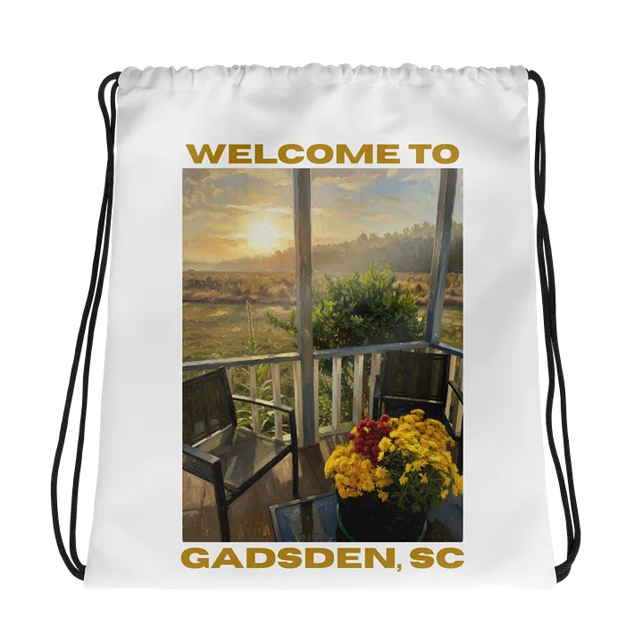 Sunset Porch Scene Drawstring Bag product image (2)
