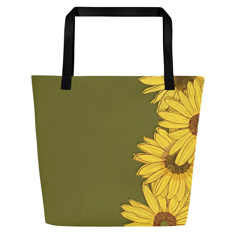 “Sunflower Stripes” Large Tote Bag product image (6)