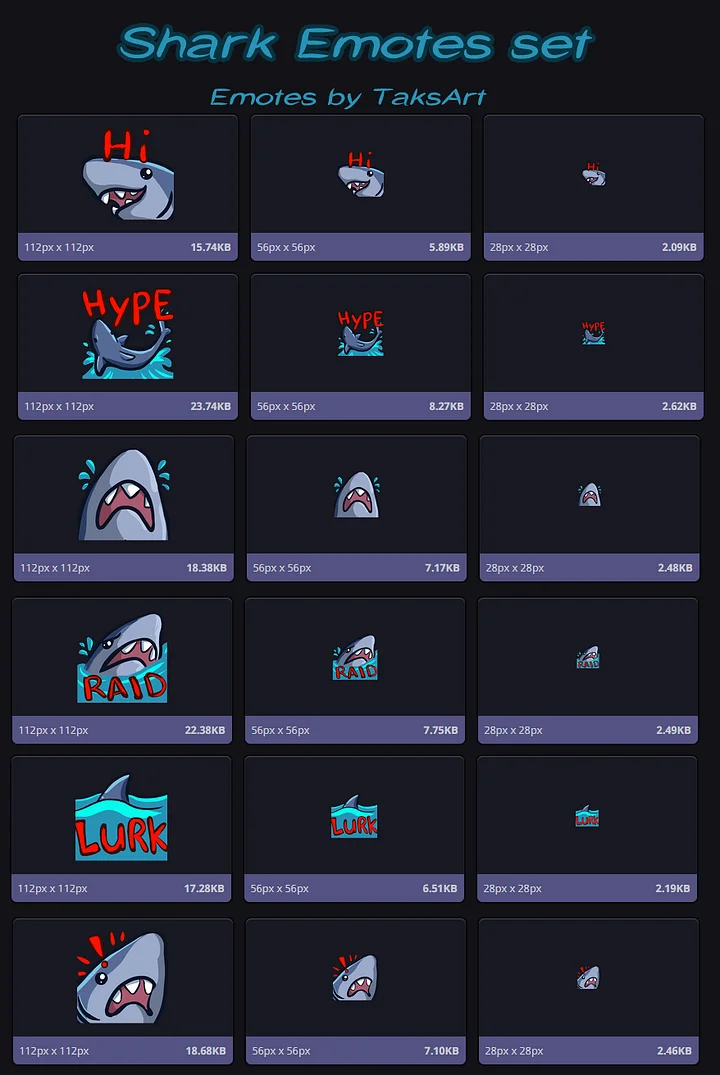SHARKS - Emotes product image (2)