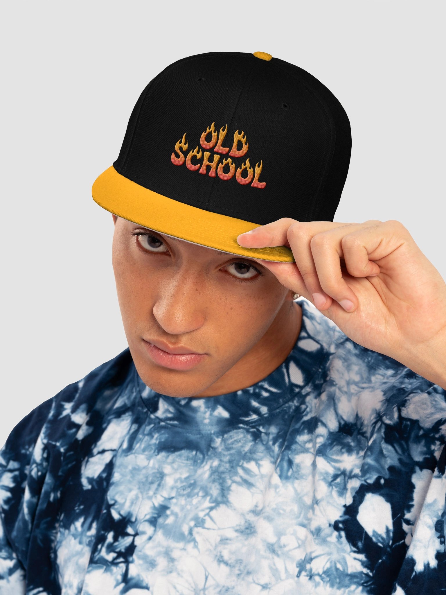 Flame On! Old School Wool Blend Snapback Cap product image (5)