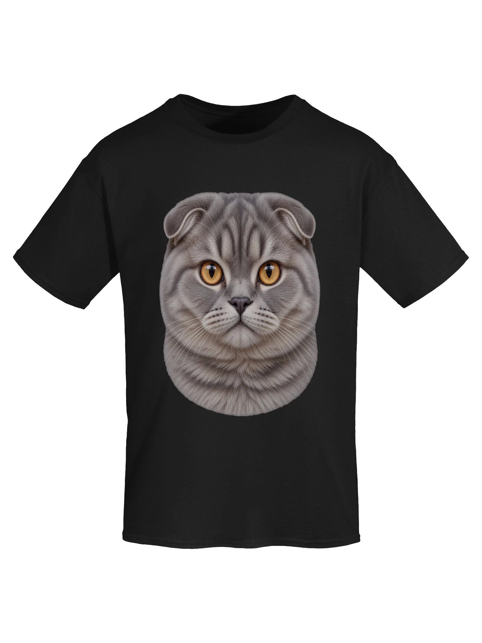 Cat - Silver Scottish Fold (Face) — Unisex Gildan Heavyweight 100% Cotton T-Shirt product image (49)