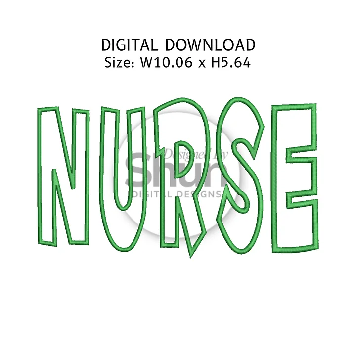 Nurse Applique Embroidery Design product image (1)