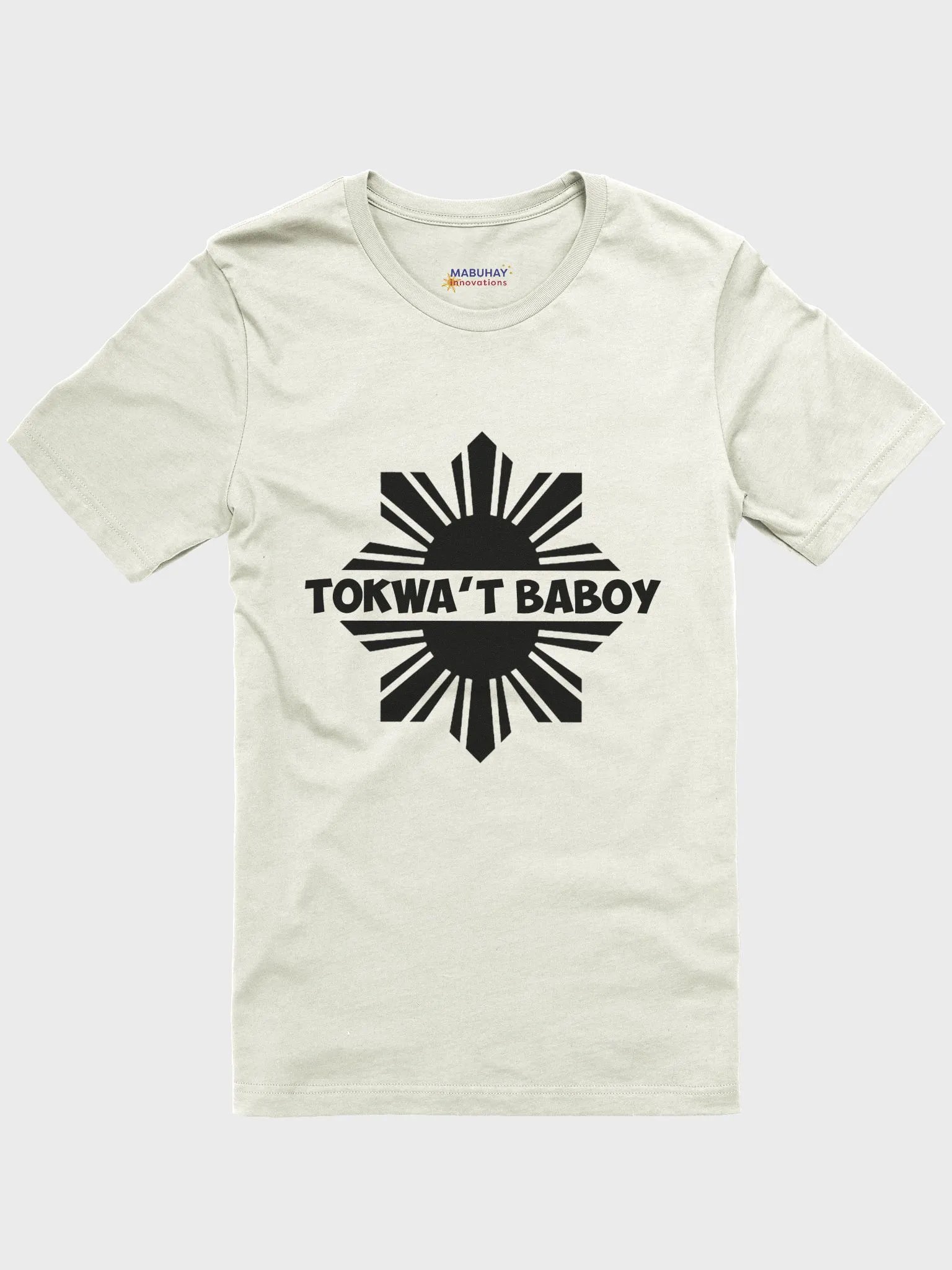 Tokwa't Baboy WHITE TEE, Pork Tofu Philippines Cuisine, Filipino Foodie, Short Sleeve Light Tones T-Shirt Black Logo product image (1)