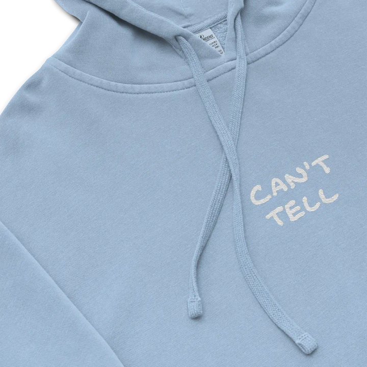 CAN'T TELL embroidered pigment-dyed hoodie product image (1)