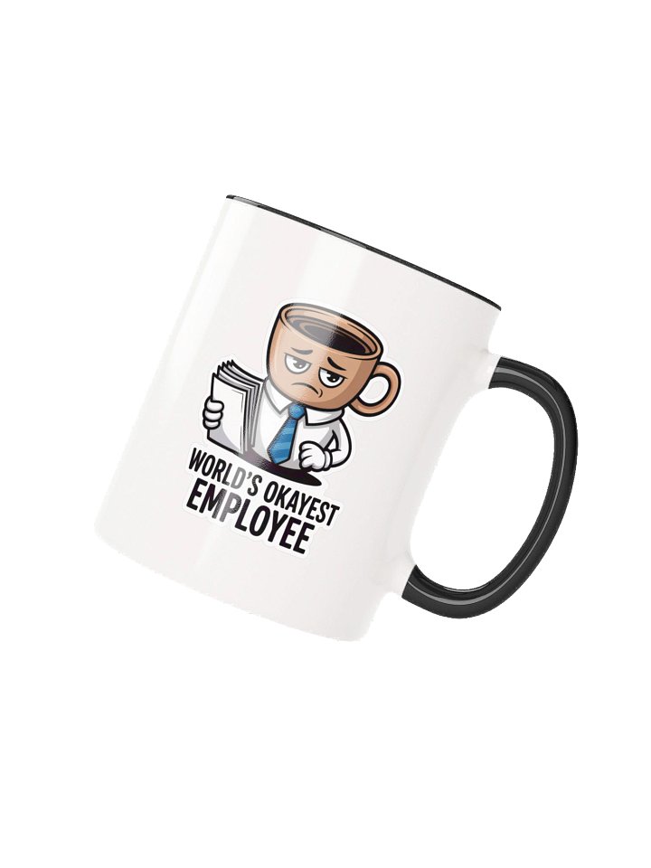 World’s Okayest Employee Funny Coffee Mug - with Color Inside product image (2)