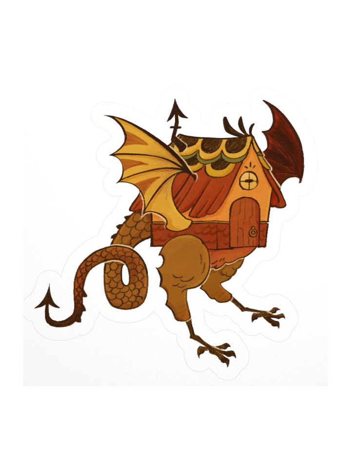 baba yagas hut sticker product image (1)