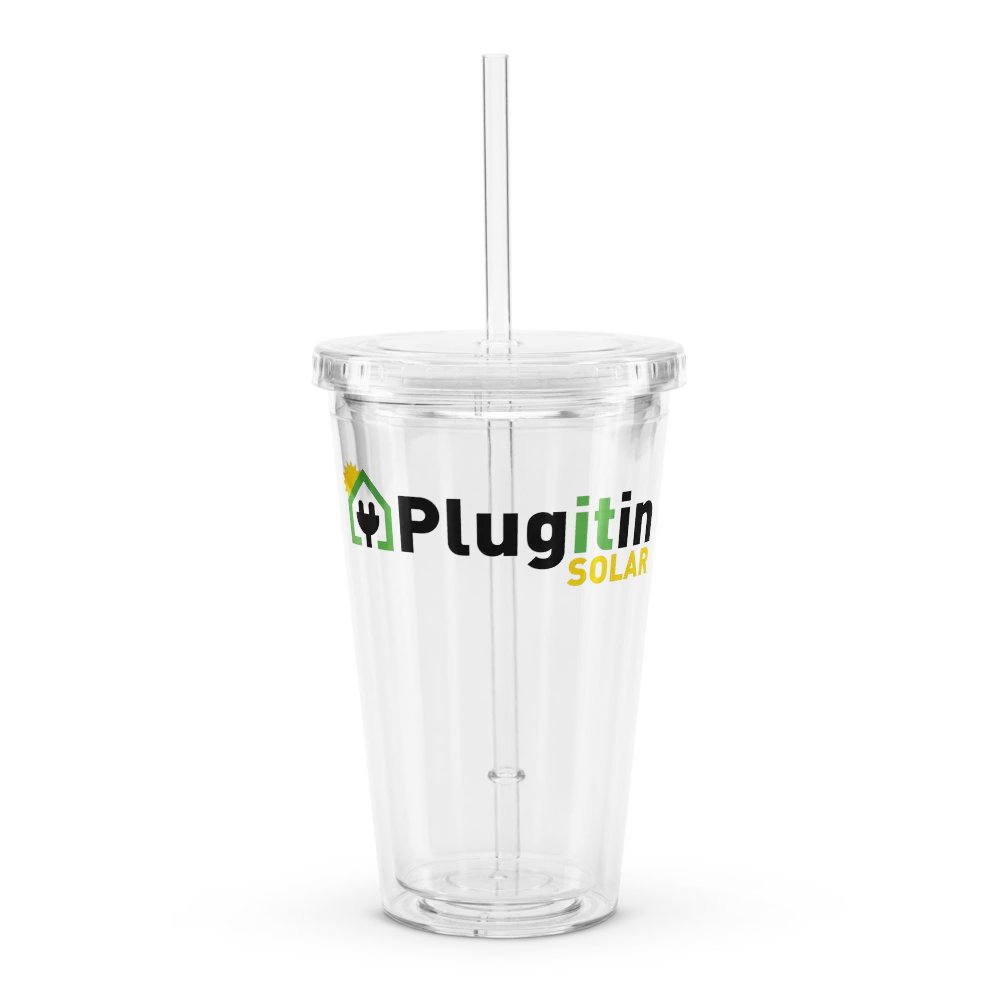 Plug It In Solar High-Quality Clear Plastic Tumbler (16 oz) product image (1)