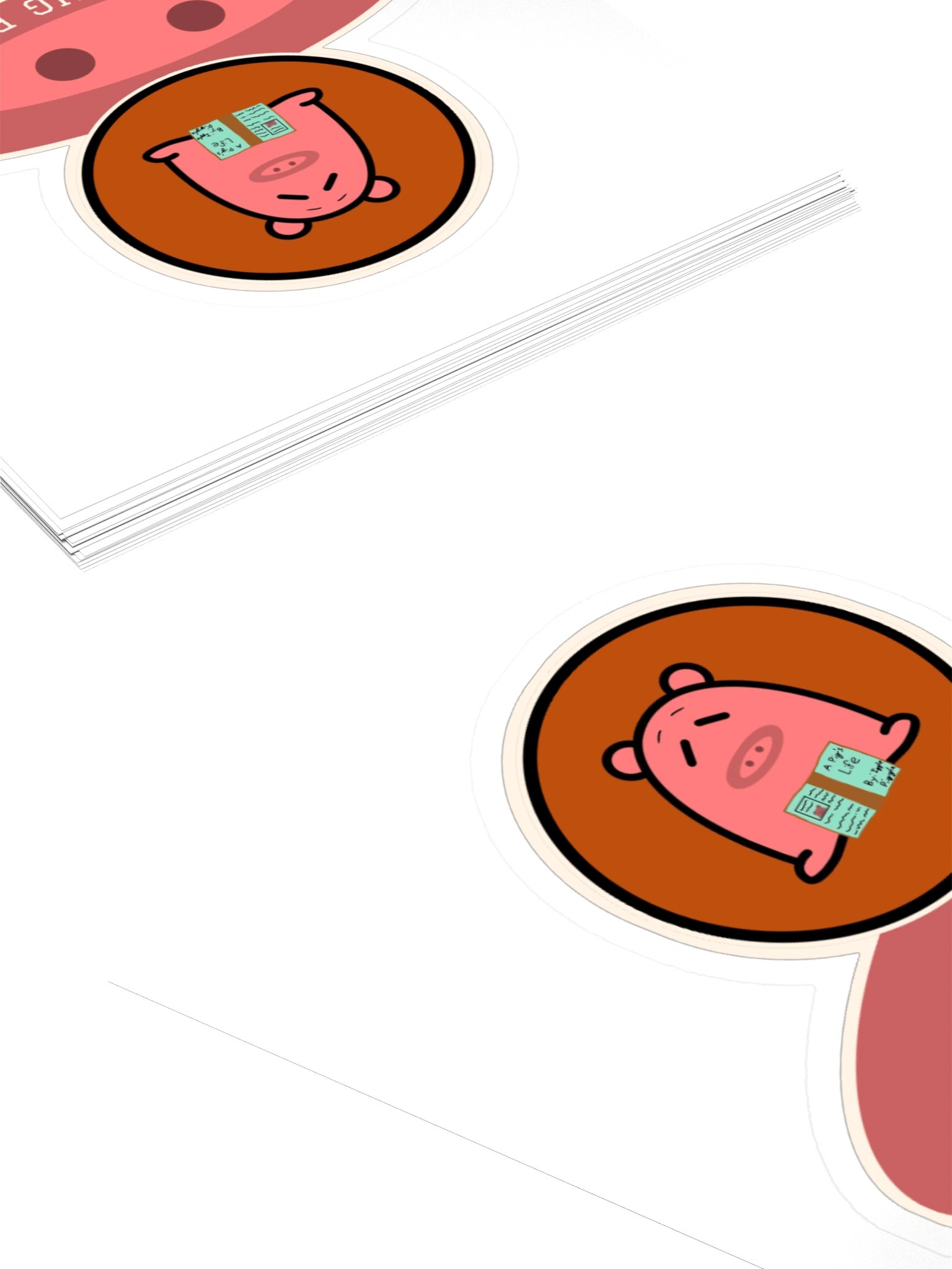 Reading Pig Snout Sticker product image (11)
