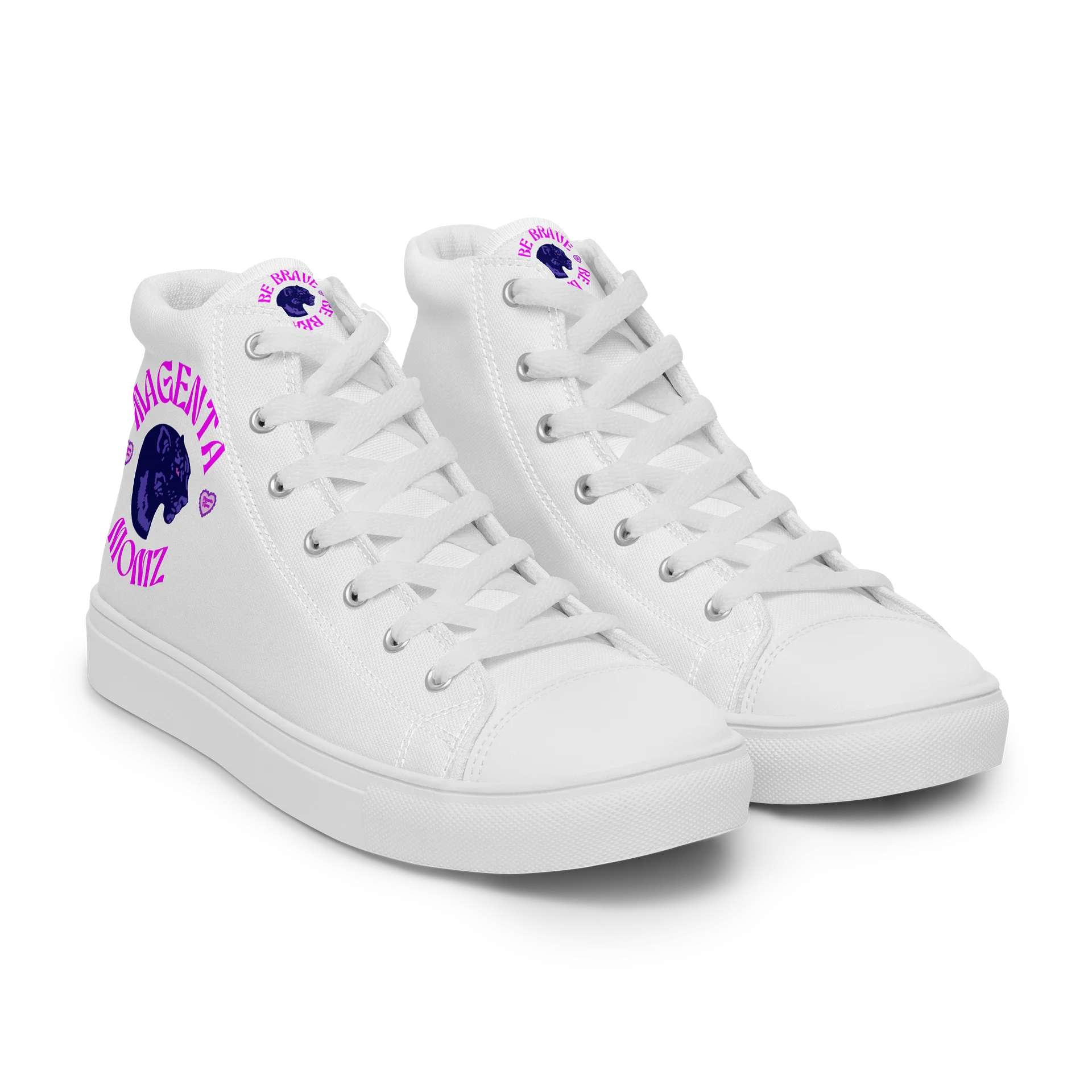 MAGENTA MOMZ PANTHER HEAD HI-TOP SNEAKERS product image (8)