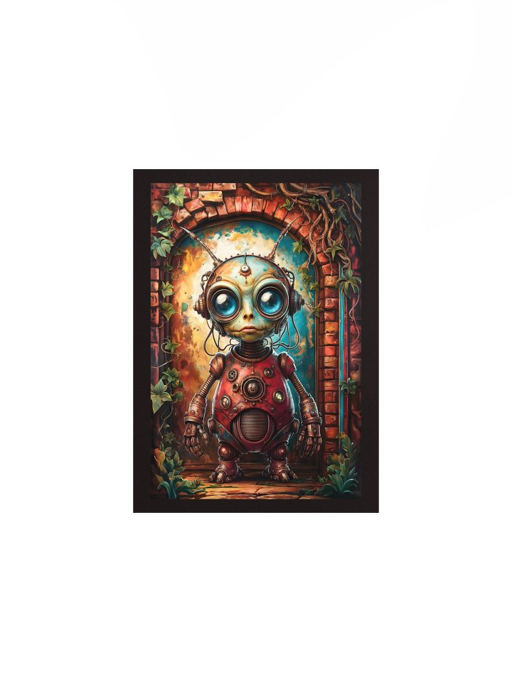 Steampunk Alien Robot Poster – Retro-Futuristic Sci-Fi Wall Art product image (2)