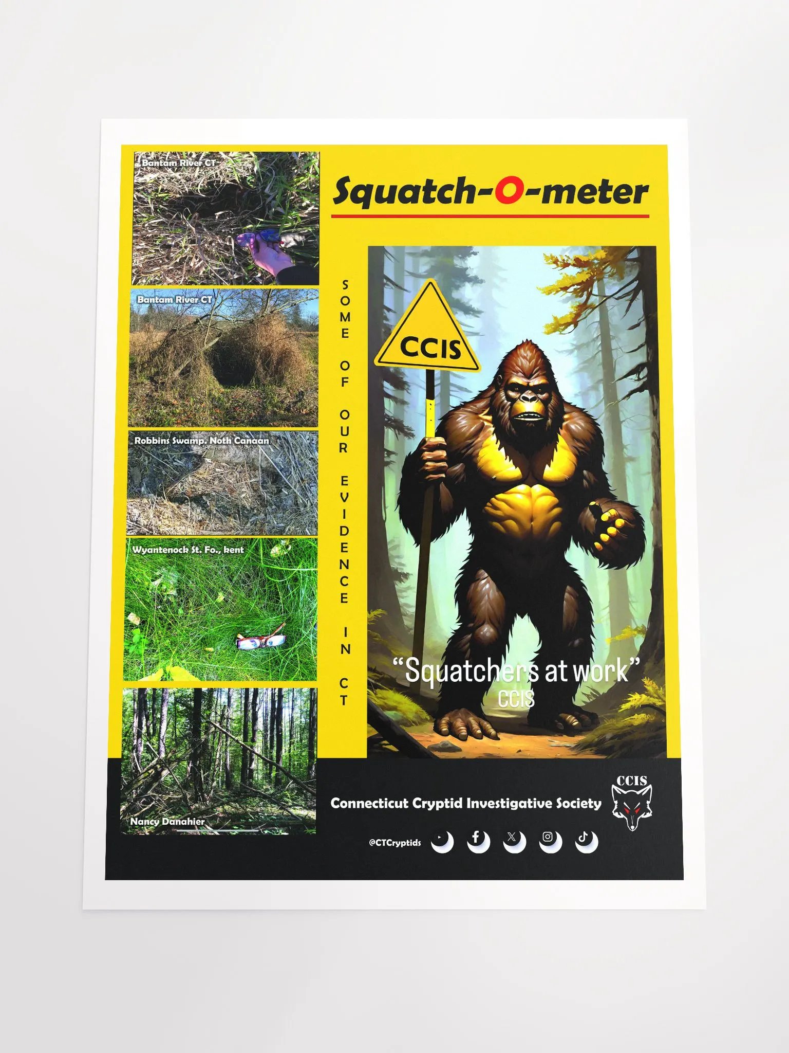 CCIS | CT Cryptids | Squatch-O-Meter Poster product image (6)