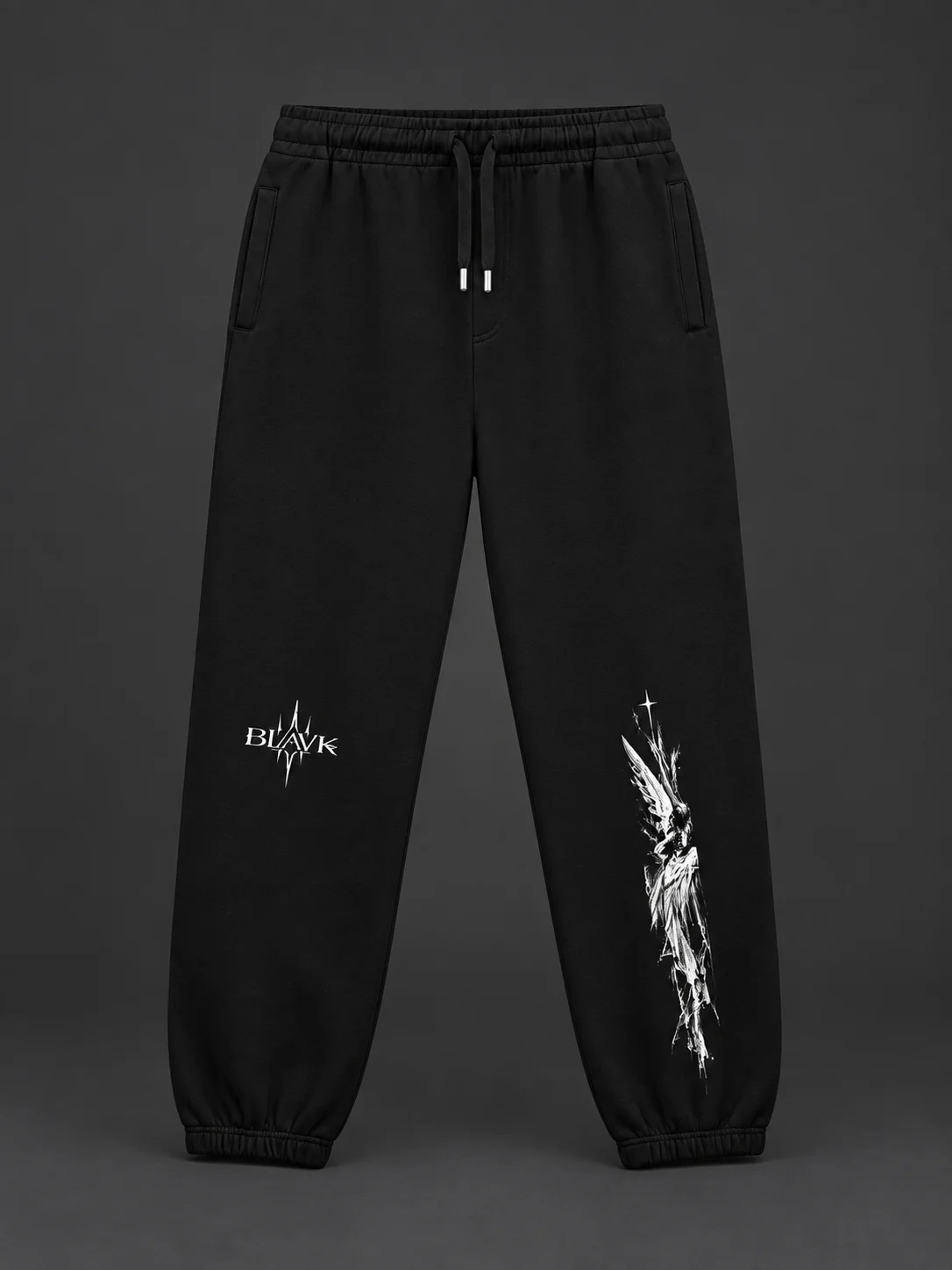 BLAVK NOCTURNE Angel Graphic Joggers — Black product image (2)