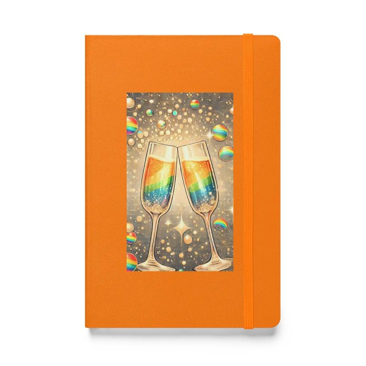 Rainbow Champagne Celebration Journal / Guestbook - ORANGE product image (1)
