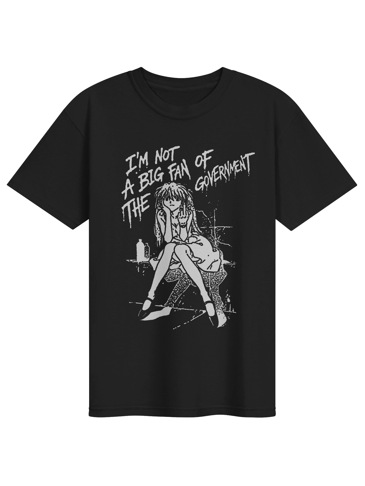 NOT A BIG FAN (BIG PRINT) - T-shirt. black vers. product image (1)