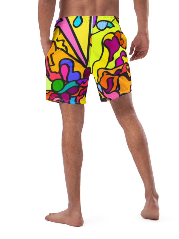Vibrant Swirls All-Over Swim Trunks - Wave at Sunset product image (10)