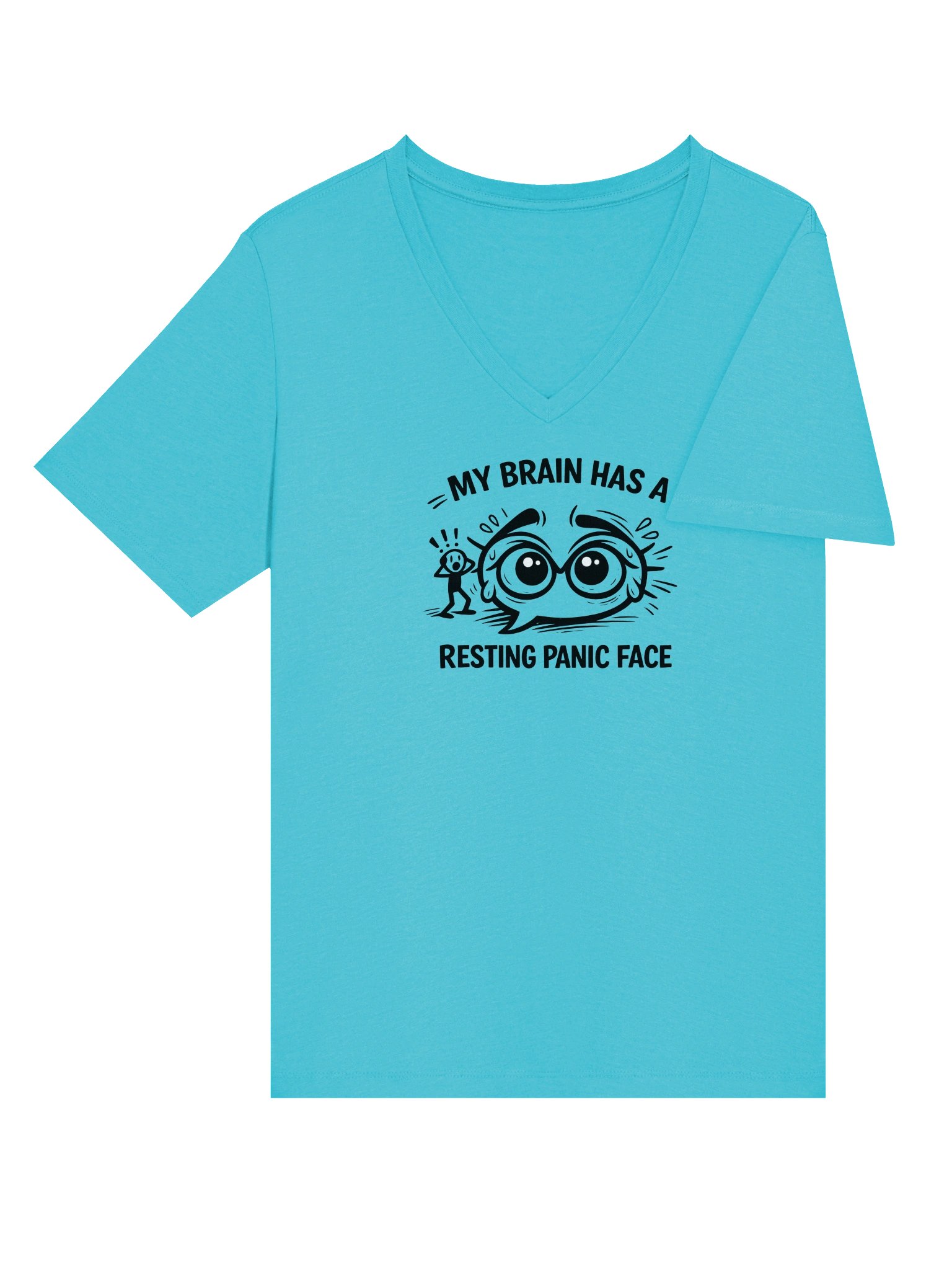 Resting Panic Face V-Neck Tee product image (4)