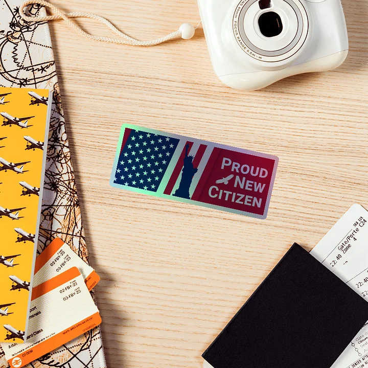 Proud New Citizen sticker product image (2)