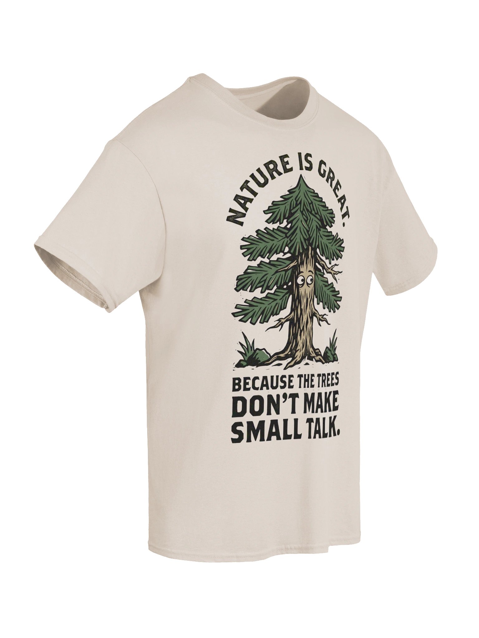 Funny Introvert Nature Is Great No Small Talk Hiking T-Shirt product image (36)