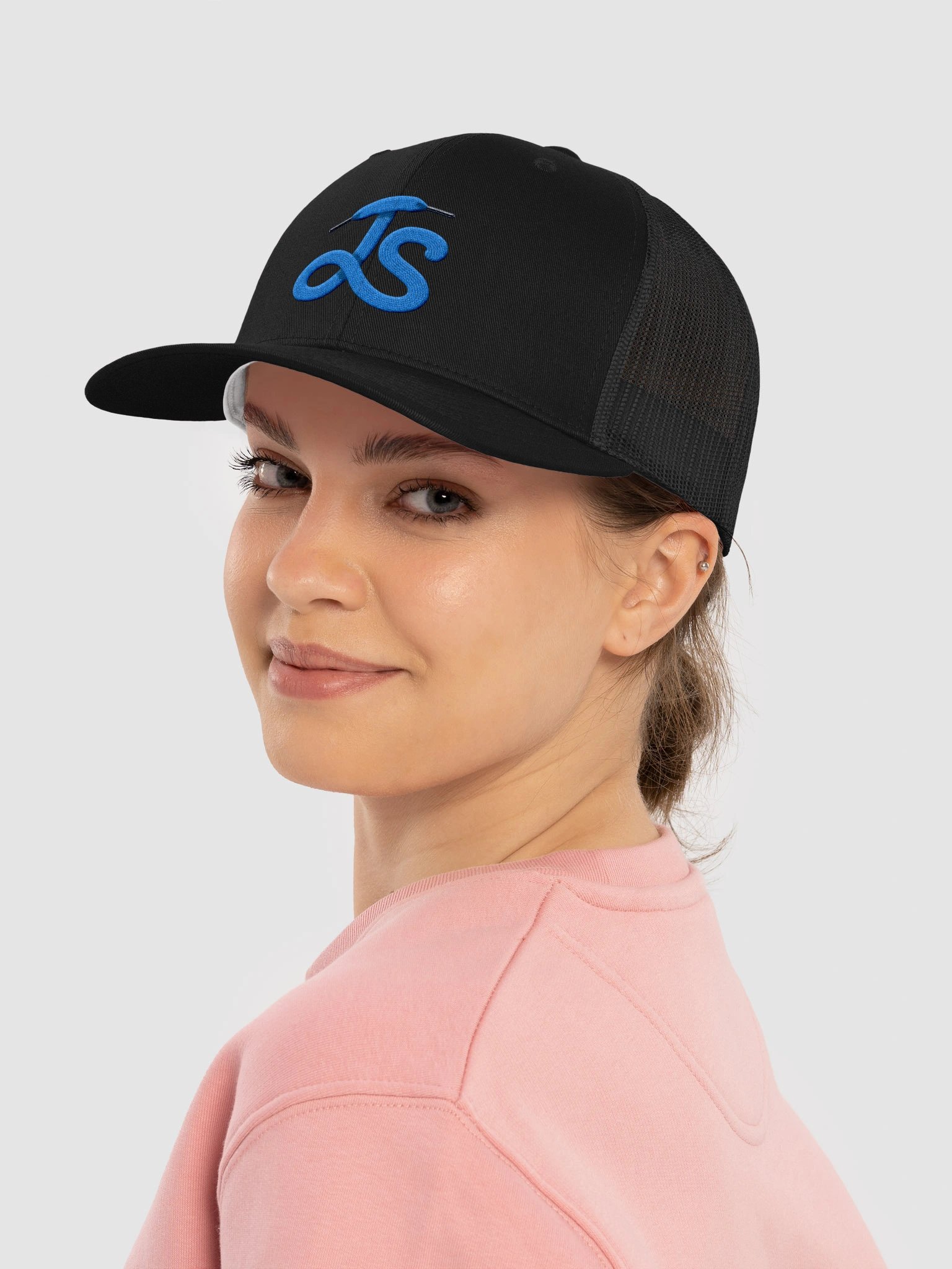 Abstract Blue Rope Retro Trucker Hat product image (4)