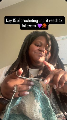 Welcome to Day 15 of my daily crochet series! 🧶✨

We have officially hit Day 15! I set the vibe today so I could sway to the ...