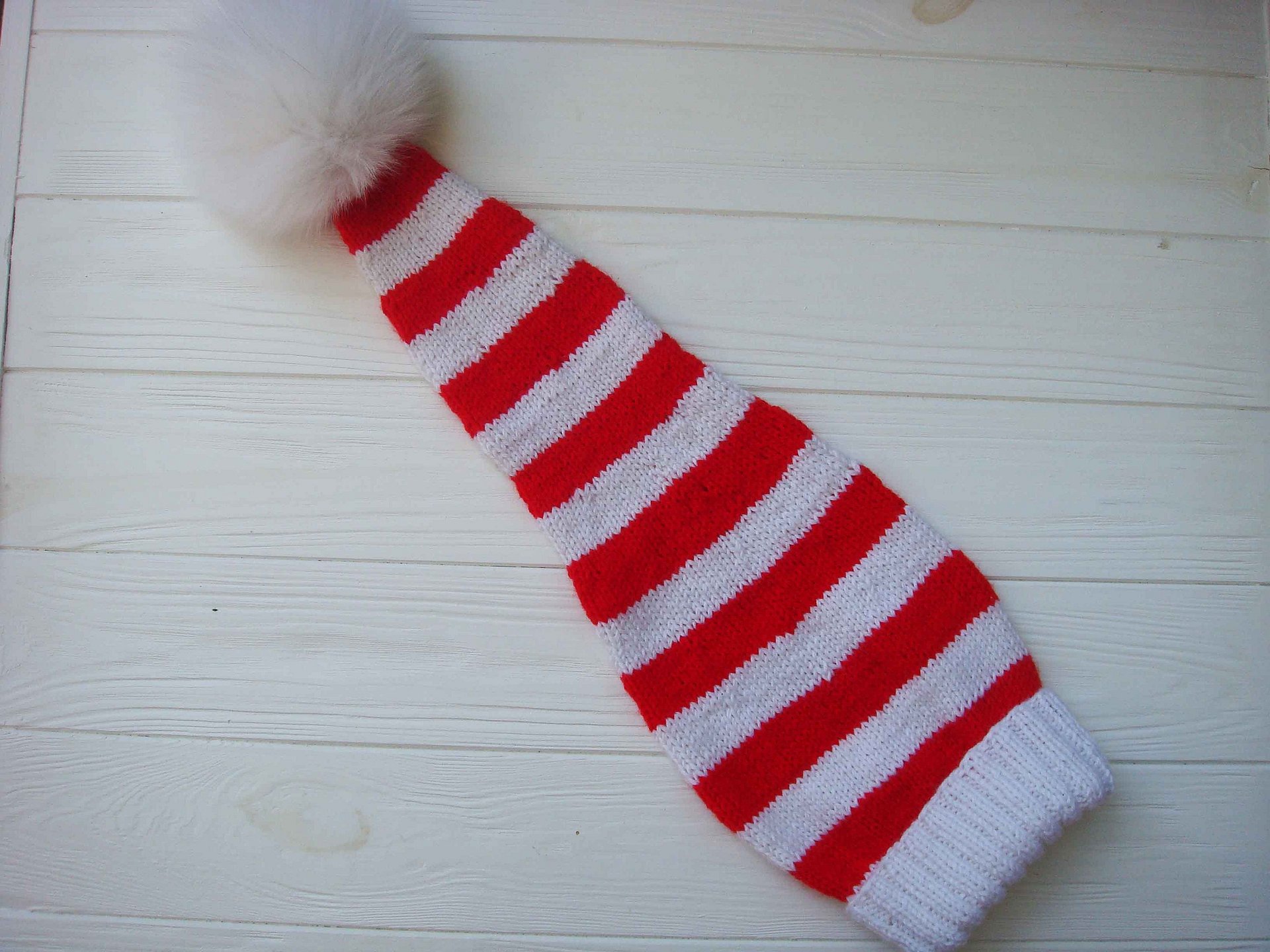 Striped Newborn Baby Santa Hat Pattern product image (10)