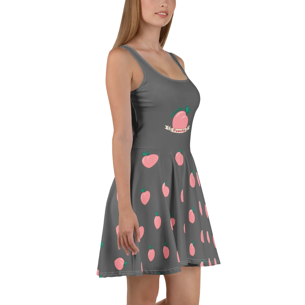 Gray "Feelin' Peachy" All-Over Print Dress product image (3)