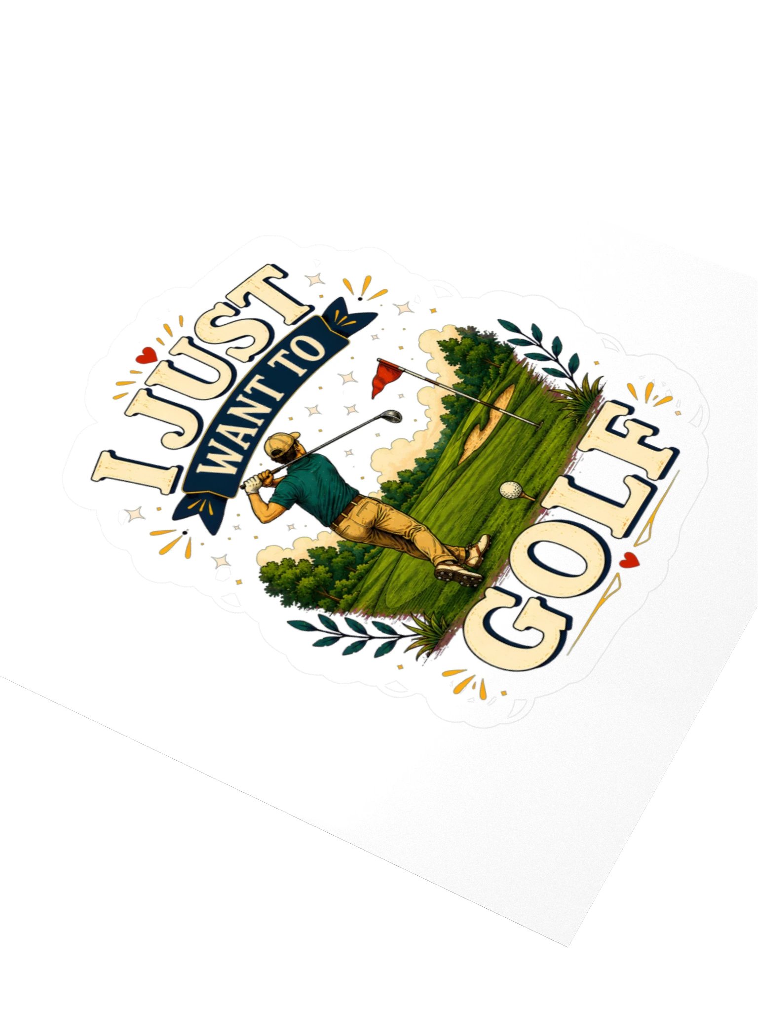 I Just Want To Golf Sticker product image (3)